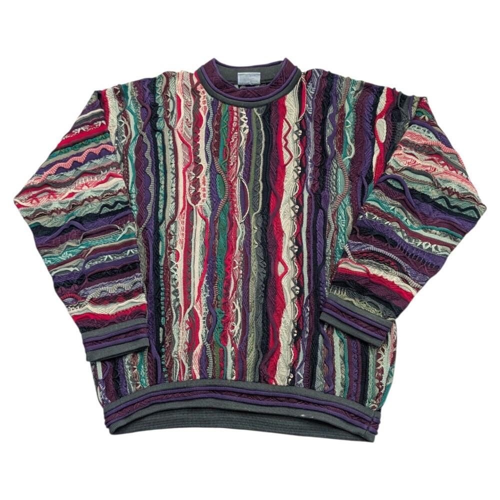 90s Coogi 3D Knit Cotton Sweater